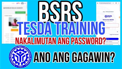 tesda bsrs attendance login password|Home .